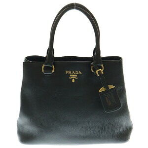 PRADA Handbag Shoulder Bag Black Leather